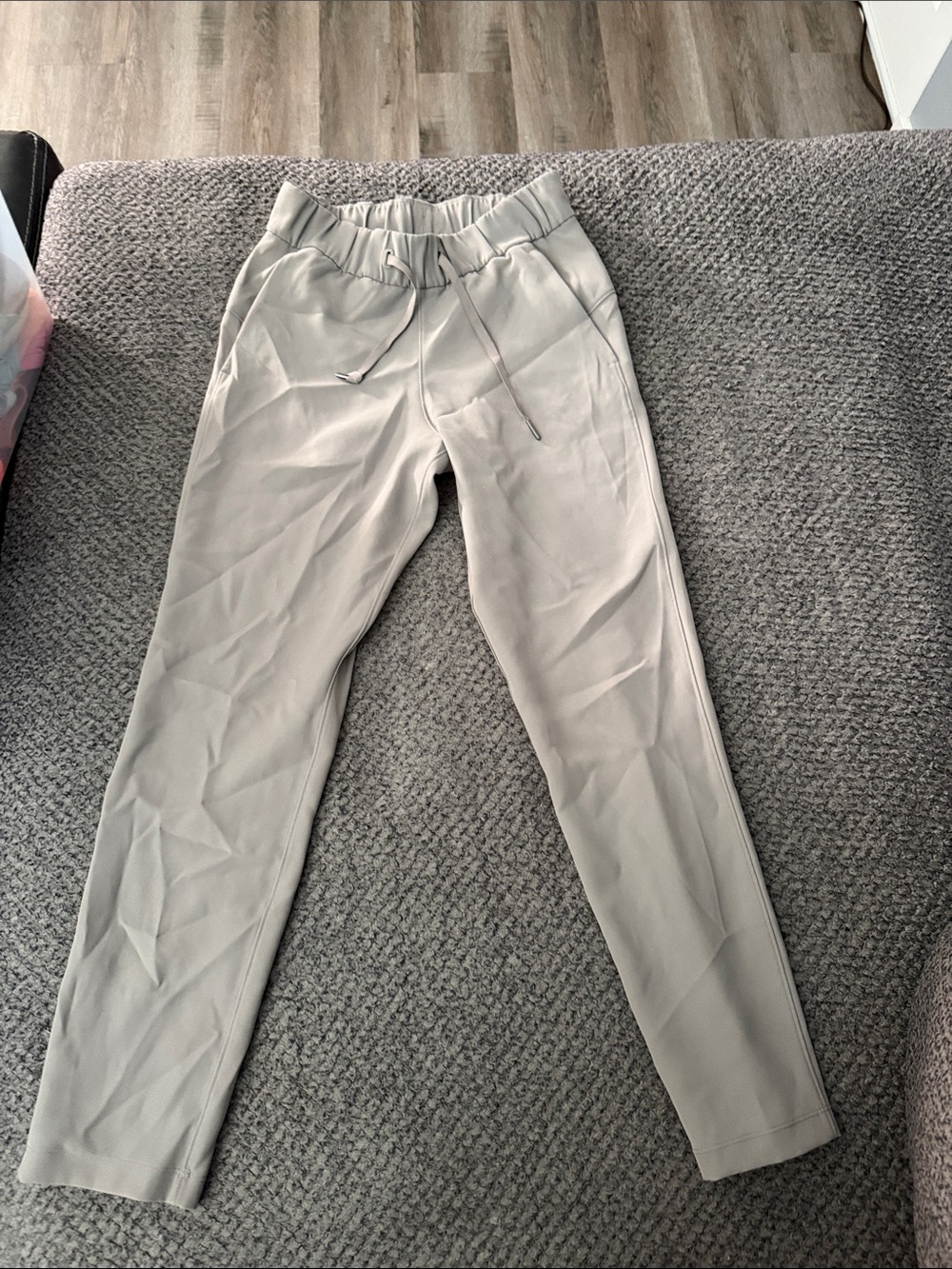 lululemon athletica Taupe Slim Drawcord Track Pants